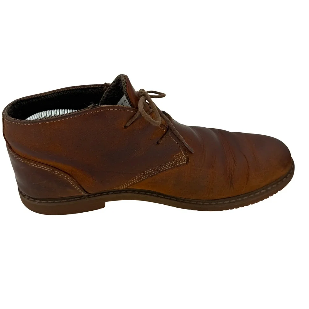 Timberland Larchmont Chukka Boots Brown Full Grain Leather Lace Up Mens 9.5